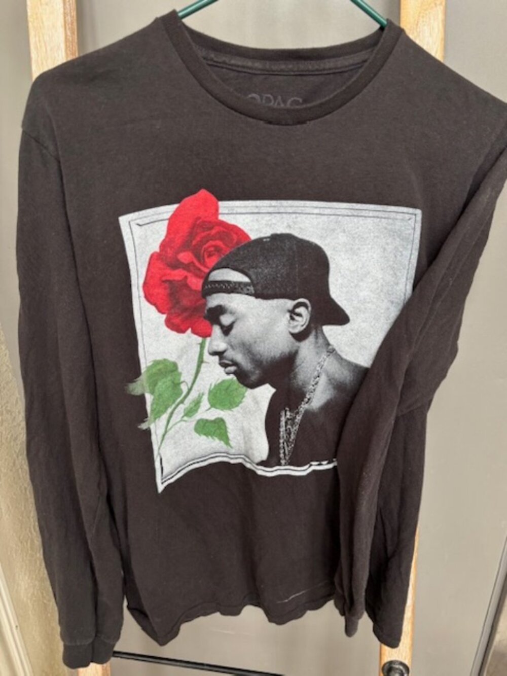 Vintage Tupac Shirt, Long Sleeved Streetwear Unisex